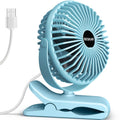 BESKAR USB Clip on Fan, Portable Small Desk Fan with Cord Powered | 3 Speeds Strong Airflow, Sturdy Clamp, Ultra Quiet Personal Cooling Fan for Office Dorm Bedroom Stroller